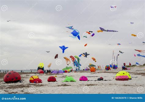 Kites Flying Adelaide International Kite Festival 2019 Editorial Image