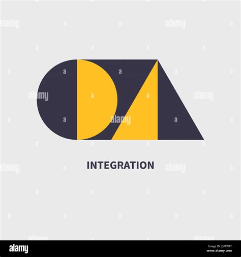 Integration Abstract Logo Integrated Three Shapes Geometric Business