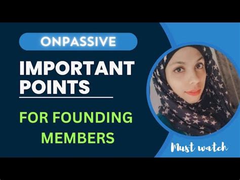 Onpassive Important Points For Founding Members Withdrawal Traffic