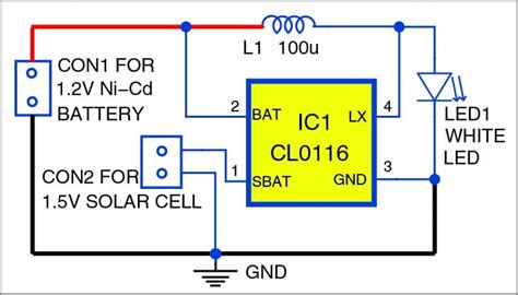 Garden Solar Light Detailed Circuit Diagram Available