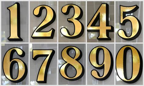 1 X Gold Transom Or Fanlight House Number Etsy Uk House Numbers