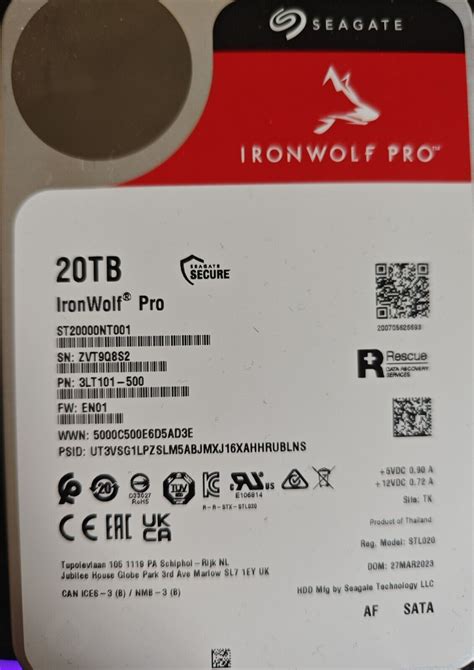 Seagate IronWolf Pro 20TB 7200RPM 3 5 InInternal Hard Drive