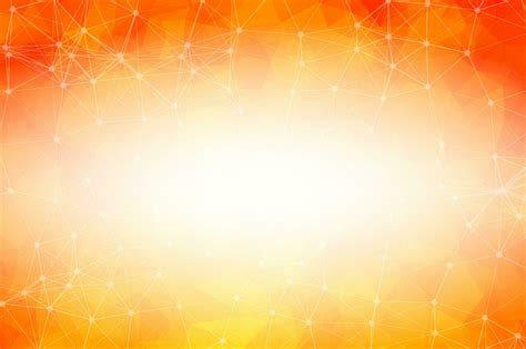 Geometric Orange Polygonal background molecule and communication. Connected lines with dots ...