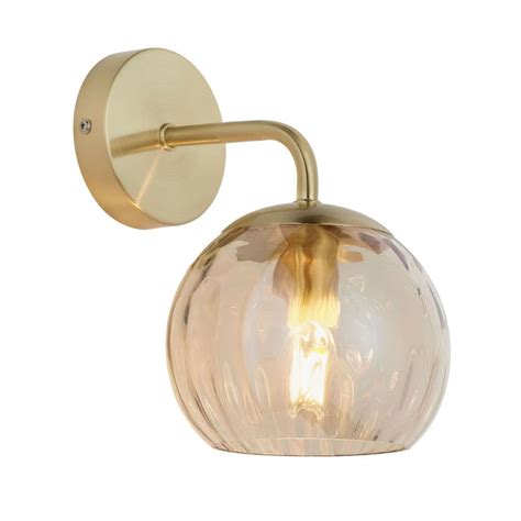 Ripple Amber Glass Wall Light Lightbox