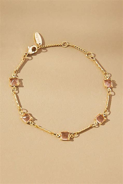 Bracelets Plaqu Or Cha Ne Et Cristal Carr Par En Modalova