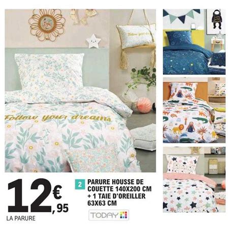 Promo Parure Housse De Couette X Cm Taie D Oreiller X