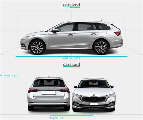 Skoda Octavia 2019 2024 Dimensions Rear View