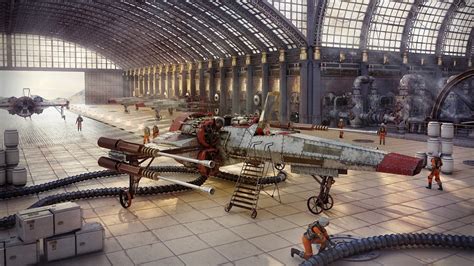 Wallpaper Star Wars Airplane Museum X Wing Hangar Screenshot