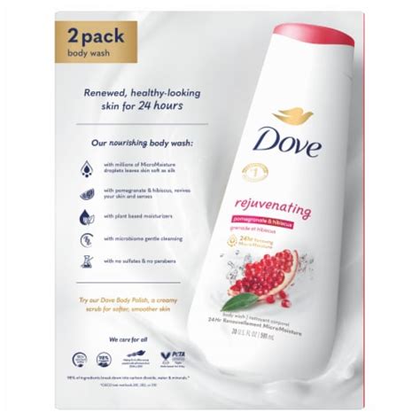 Dove Rejuvenating Pomegranate And Hibiscus Body Wash 2 Ct 20 Oz Kroger