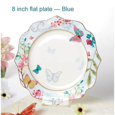 ASSIETTE PLATEAU REPAS 8 Inch Blue Plateau De Vaisselle En