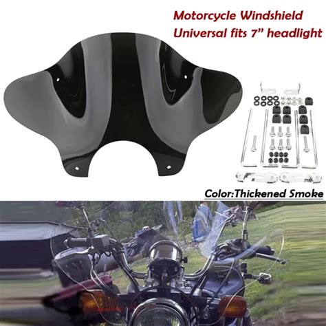 UNIVERSAL MOTO PARE BRISE Batwing déflecteur de vent Pour 7 phare