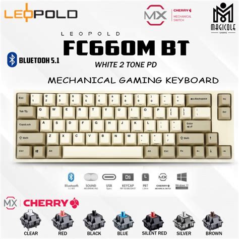 Jual Leopold FC660M BT White 2 Tone PD Mechanical Gaming Keyboard