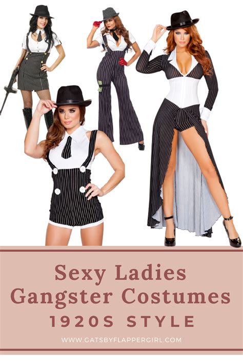 Womens Plus Size Gangster Costume Plus Size Pinstripe Gangster Outfit For Women Clothing Shoes