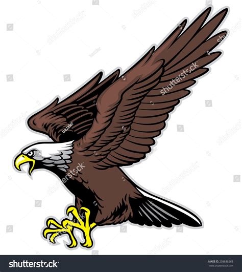 Flying Eagle Stock Vector 238688263 Shutterstock