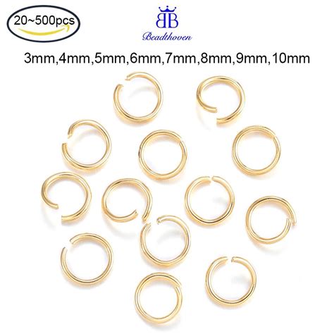 200 500PCS 4 10x0 4 1 2mm 7x1mm 304 Stainless Steel Jump Ring Open Jump