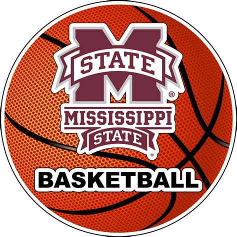 Mississippi State Bulldogs 4-Inch Round Basketball Vinyl Decal Sticker ...