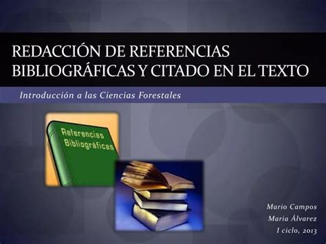 Ppt Redacci N De Referencias Bibliogr Ficas Y Citado En El Texto