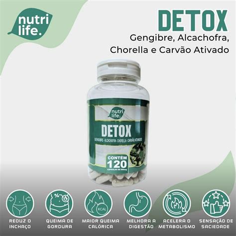 Detox Queimador De Gordura Natural Caps Mg Shopee Brasil