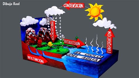 Como Hacer Una Maqueta Del Ciclo Del Agua Para El Colegio ♻️♻️ Youtube