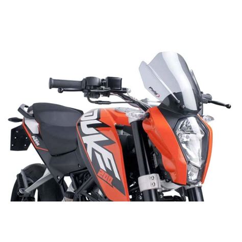 Bulle pour moto KTM 390 DUKE 13 16 Puig Naked Sport Coloris Fumé foncé