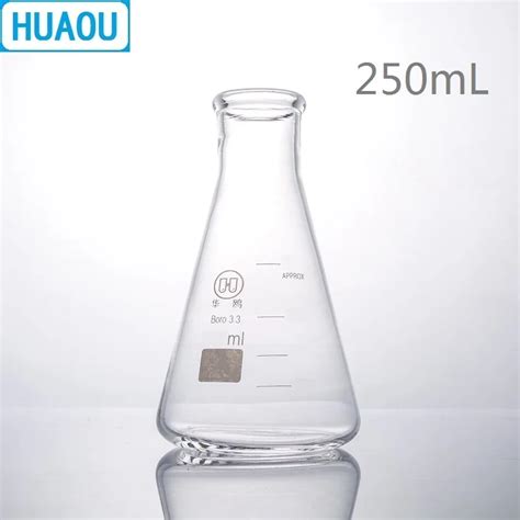 Huaou 250ml Erlenmeyer Flask Borosilicate 3 3 Glass Narrow Neck Conical Triangle Flask