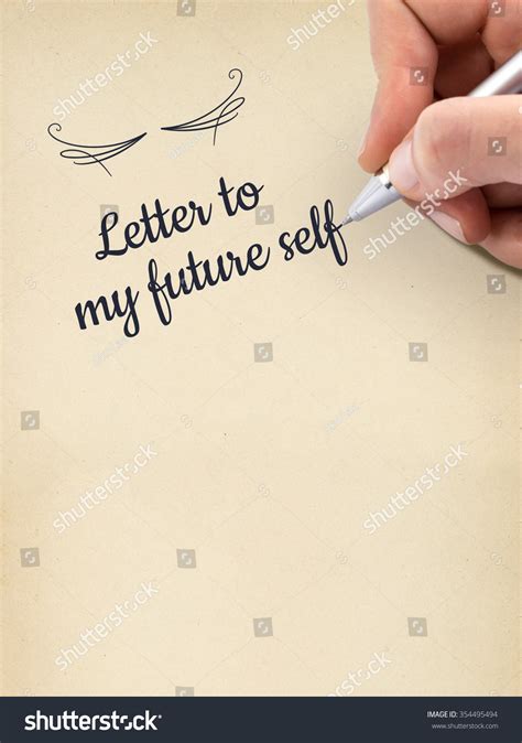 Hand Writing Letter My Future Self Stock Photo Shutterstock