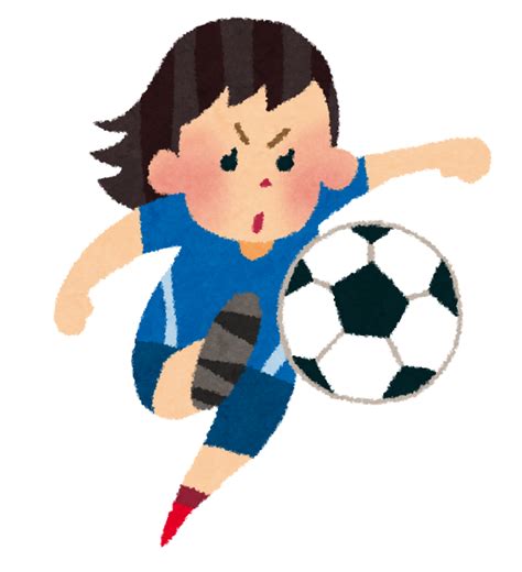 無料イラスト かわいいフリー素材集 女子サッカー選手のイラスト