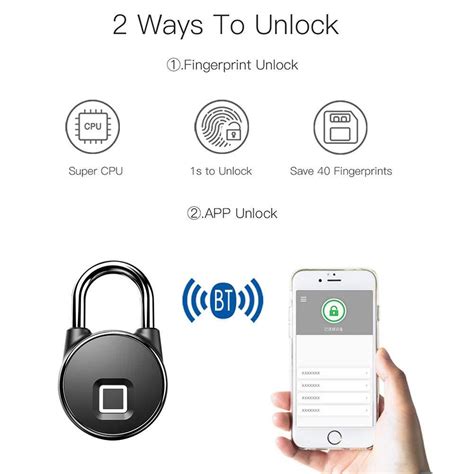 Fingerprint Padlock APP Bluetooth IP66 Waterproof Grandado