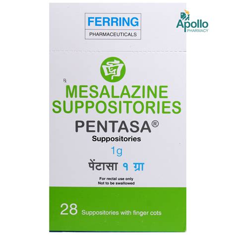 Pentasa 1 Gm Suppository 7 S Price Uses Side Effects Composition Apollo Pharmacy