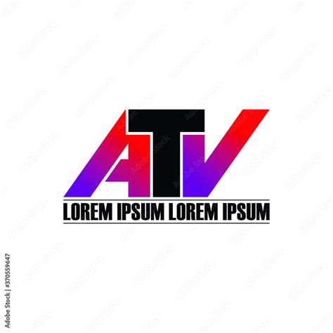 Atv Letter Monogram Logo Design Stock Vector Adobe Stock