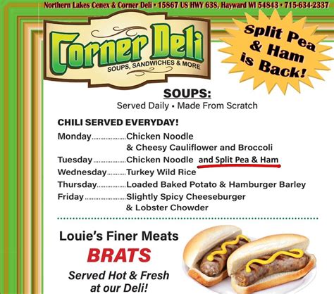 Try Our Made From Scratch Soups At Corner Deli Northern Lakes Cenex