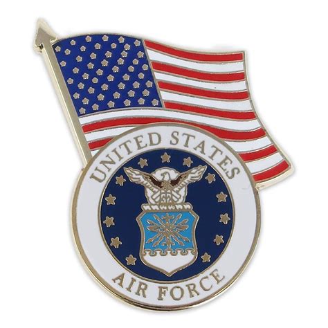 United States Air Force Sealusa Flag Lapel Pin