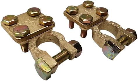 Ter Mex Tm10 2x Top Post Battery Terminals Solid Brass Cable Ends 3 Way Heavy Duty 4