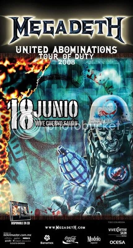 Megadeth: United Abominations Tour Of Duty, en Mexico | Melapelas Weblog