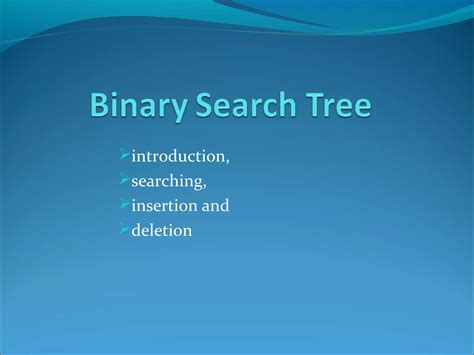 Data Structure And Algorithms Binary Search Tree Ppt