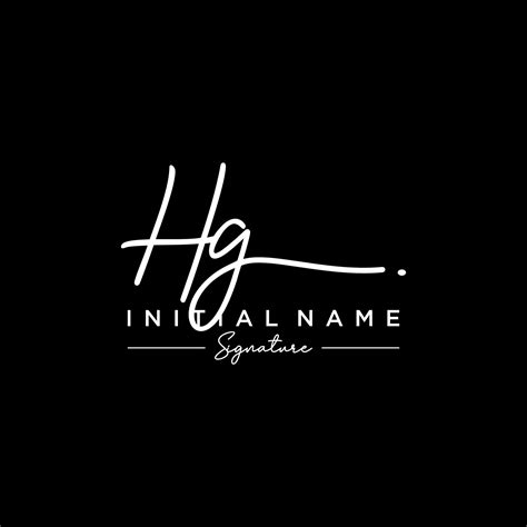 Letter HG Signature Logo Template Vector 20372152 Vector Art At Vecteezy