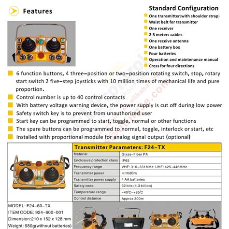 Joysticks Industrial Remote Control F24 60 High Quality Joysticks