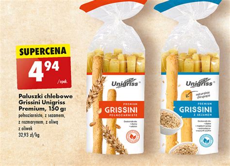 Promocja Paluszki Chlebowe Grissini Unigriss Premium 150 G W Biedronka