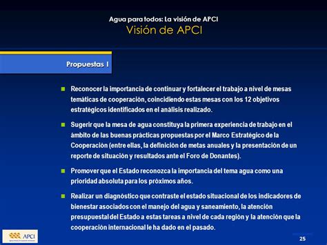 Agua Para Todos La Visi N De Apci Apci Agencia Peruana De