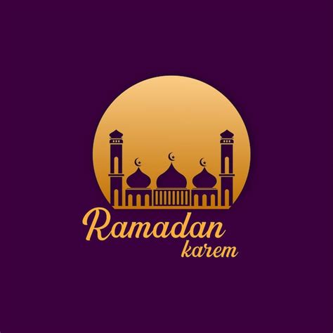 Modelo de logotipo gradiente completo do ramadã | Vetor Premium