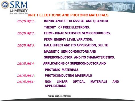 Unit 1 Electronic And Photonic Materials Ppt Download