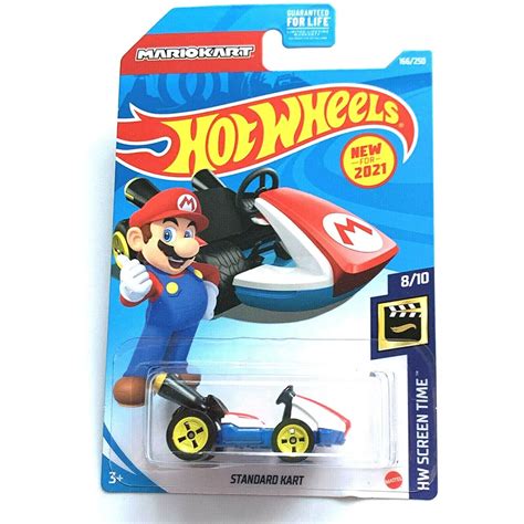 Hot Wheels Mario Kart Standard Kart Super Mario Escorrega O Pre O