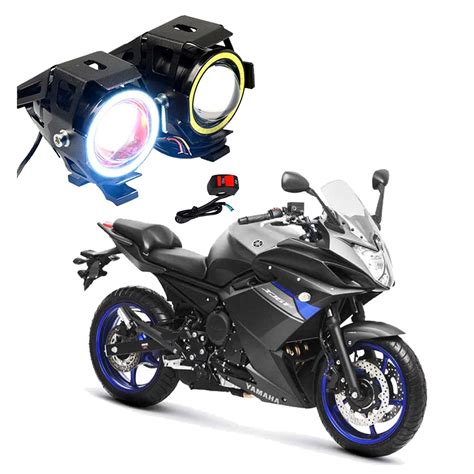 Par Farol De Milha Angel Eye U Para Moto Yamaha Xj F