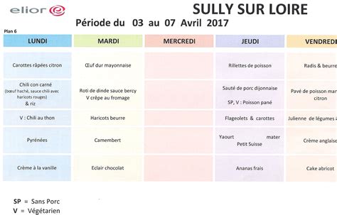 Menu Avril 2017 1 Ecole Jeanne D Arc Sully Ecole Jeanne D Arc De