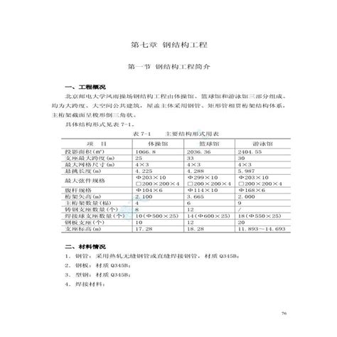 北京邮电大学风雨操场工程施工组织设计中（第七章至第十章）施工组织设计土木在线