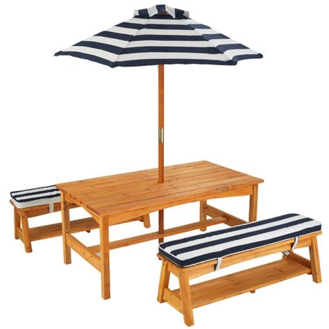 KidKraft Kids 4 Piece Outdoor Timber Table & Bench Set | Temple & Webster