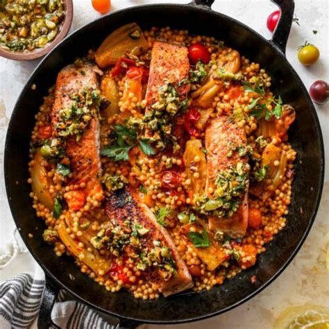 Mediterranean Salmon Skillet Dishing Out Health