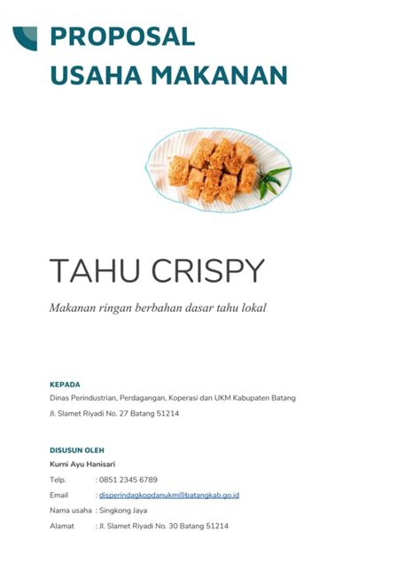 Contoh Proposal Usaha Makanan Ringan Pdf