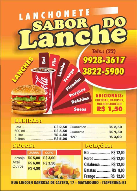 Publicidade Impressa Sabor Do Lanche Flyer