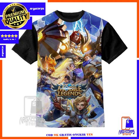 Jual Kaos Anak 3d Baju Anak Mobile Legends Lightborn Squad Baju Distro